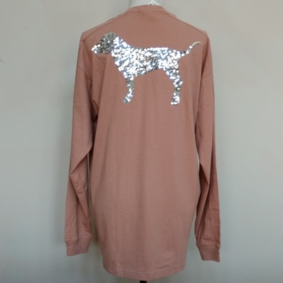 PINK Victoria's Secret Tops - ❌Size M🌺PINK VS SEQUINS LONG SLEEVE